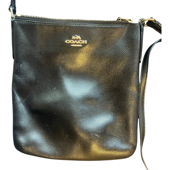 Coach Black Leather Crossbody Purse – Adjustable Strap - Picture 3 of 8